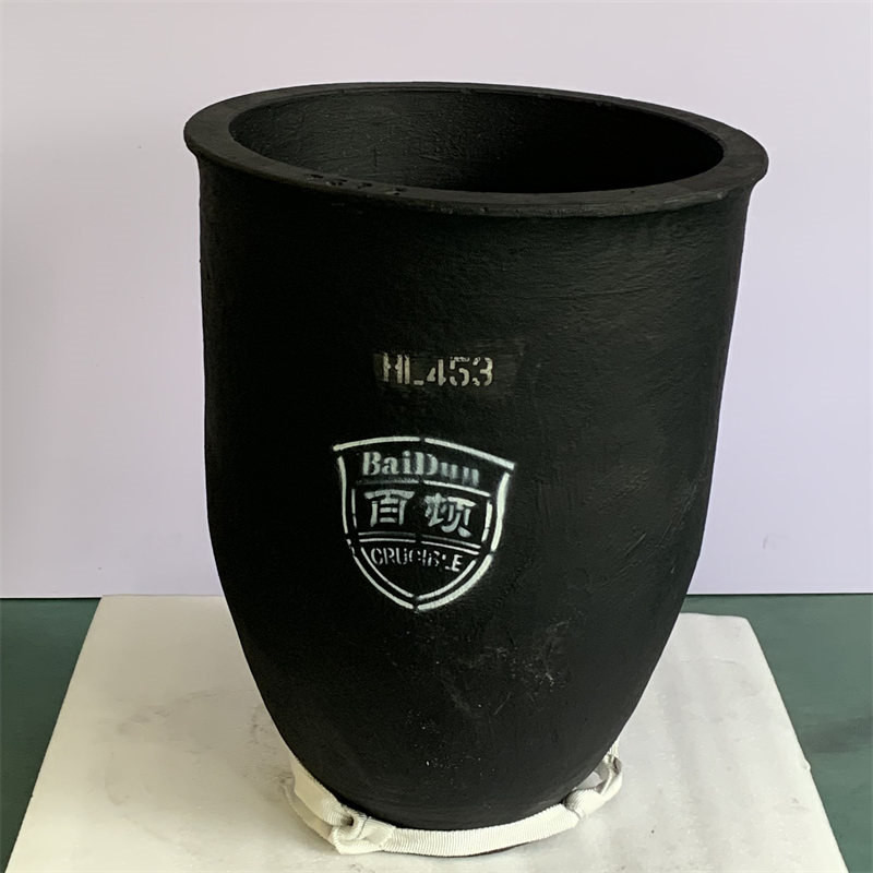 Round Black Metal Melting Crucible Graphite Silicon Carbide Conventional Circular Type