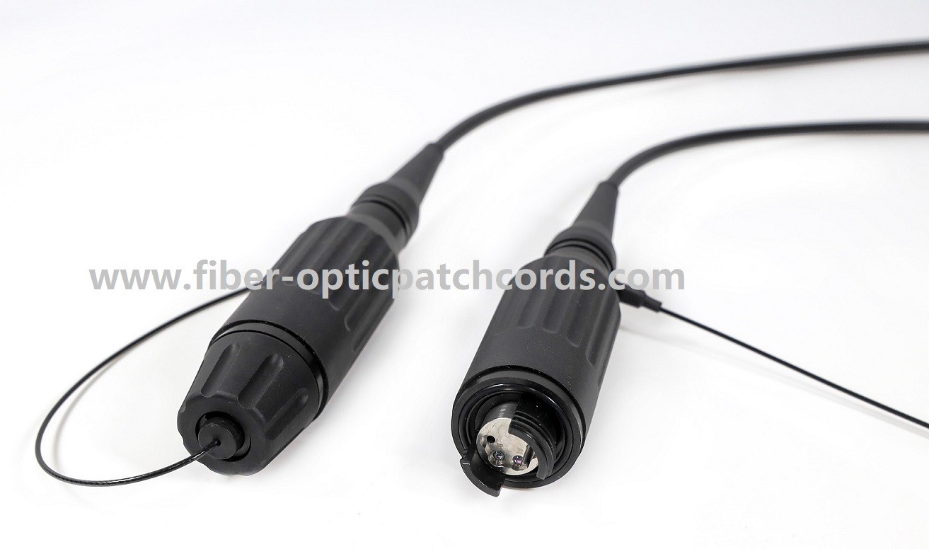 Fiber Optic Cable Expanded Beam Connector to LC 6Core Plug Socket Terminated harsh environment Armored field Fiber Optic Patch Cord