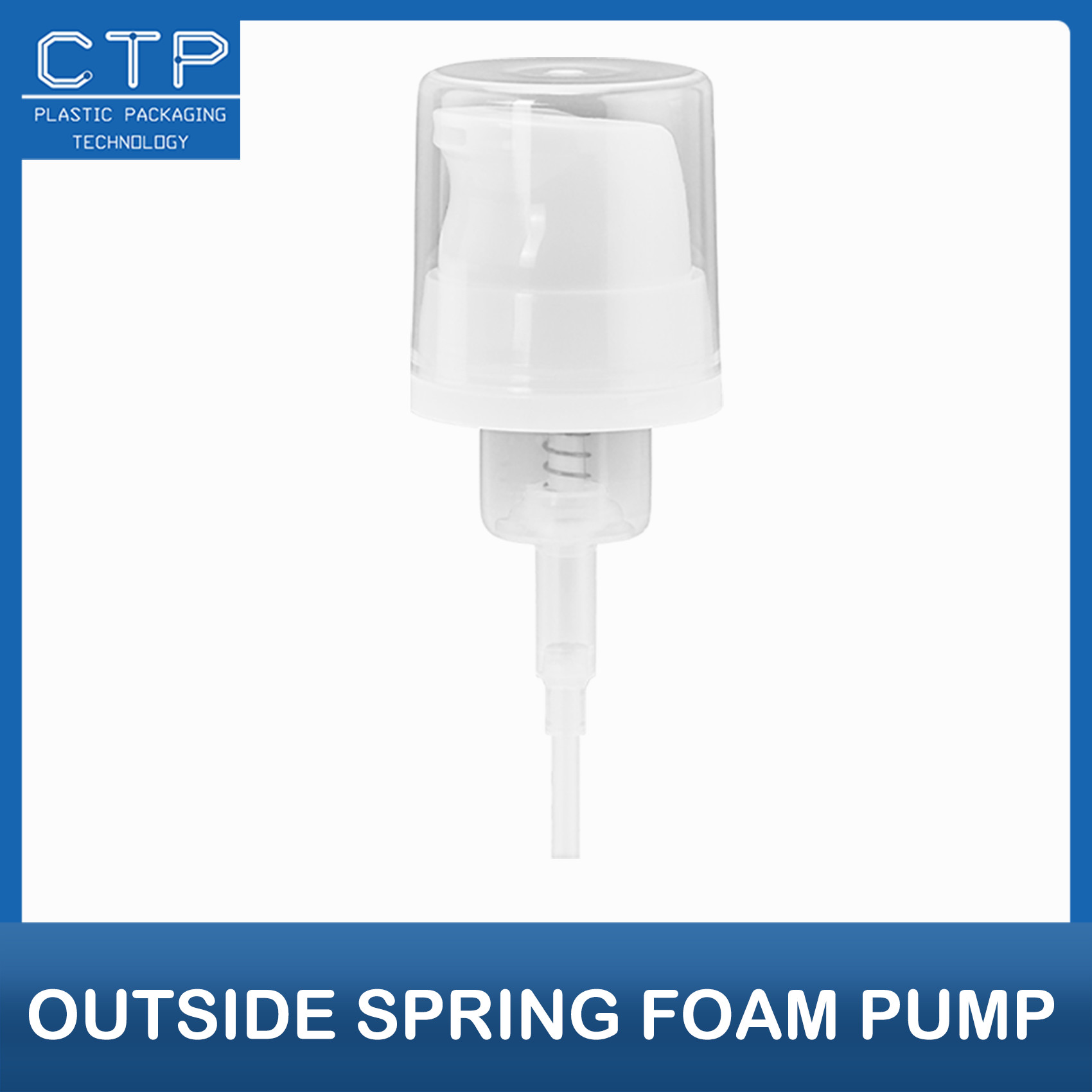 Mini Bottle 30mm Foam Pump Method Of Lock With Clear Overcap Minin Bottle Head Spring 304/316