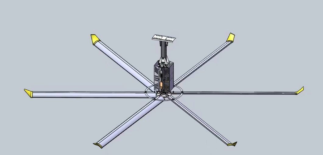 China Traditional Hvls Electric Ceiling Fan with 6 Aluminum Blades