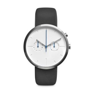 China Custom Stainless Steel Back Watch Leather Band 5 ATM Water Resistant wholesale