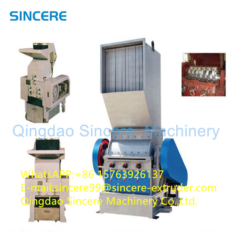Single Shaft Double Shaft Industrial Plastic Shredder Machine For Bottle Flakes / Pipes