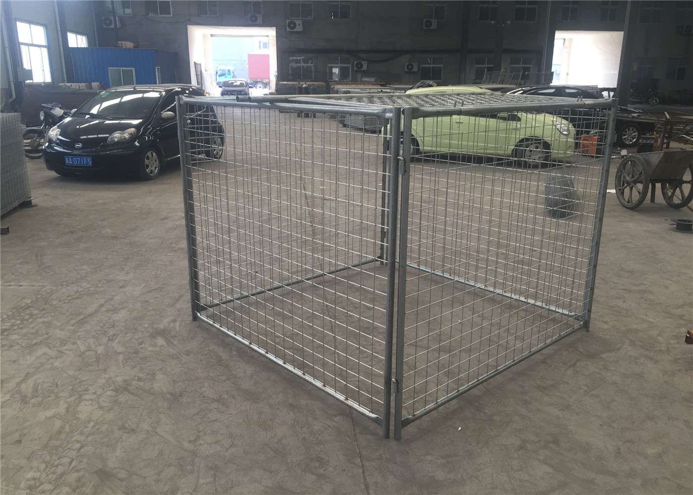 Environmental Q235 Steel Weld / Chain Wire Trash Cage 1500mm X 2000mm