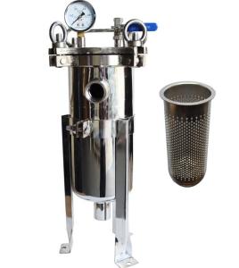 China Food Shop M14 Side Inlet Bag Filter Housing Sanitary Cartridge Filter Housing 62KG Weight wholesale