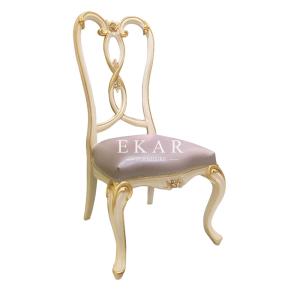 China Upholstered French Style Fabric or Leather Wooden Dining Chair wholesale