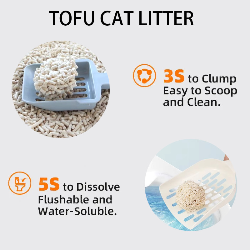 Odor Control Premium Tofu Cat Litter OEM Bentonite Clay Cat Litter
