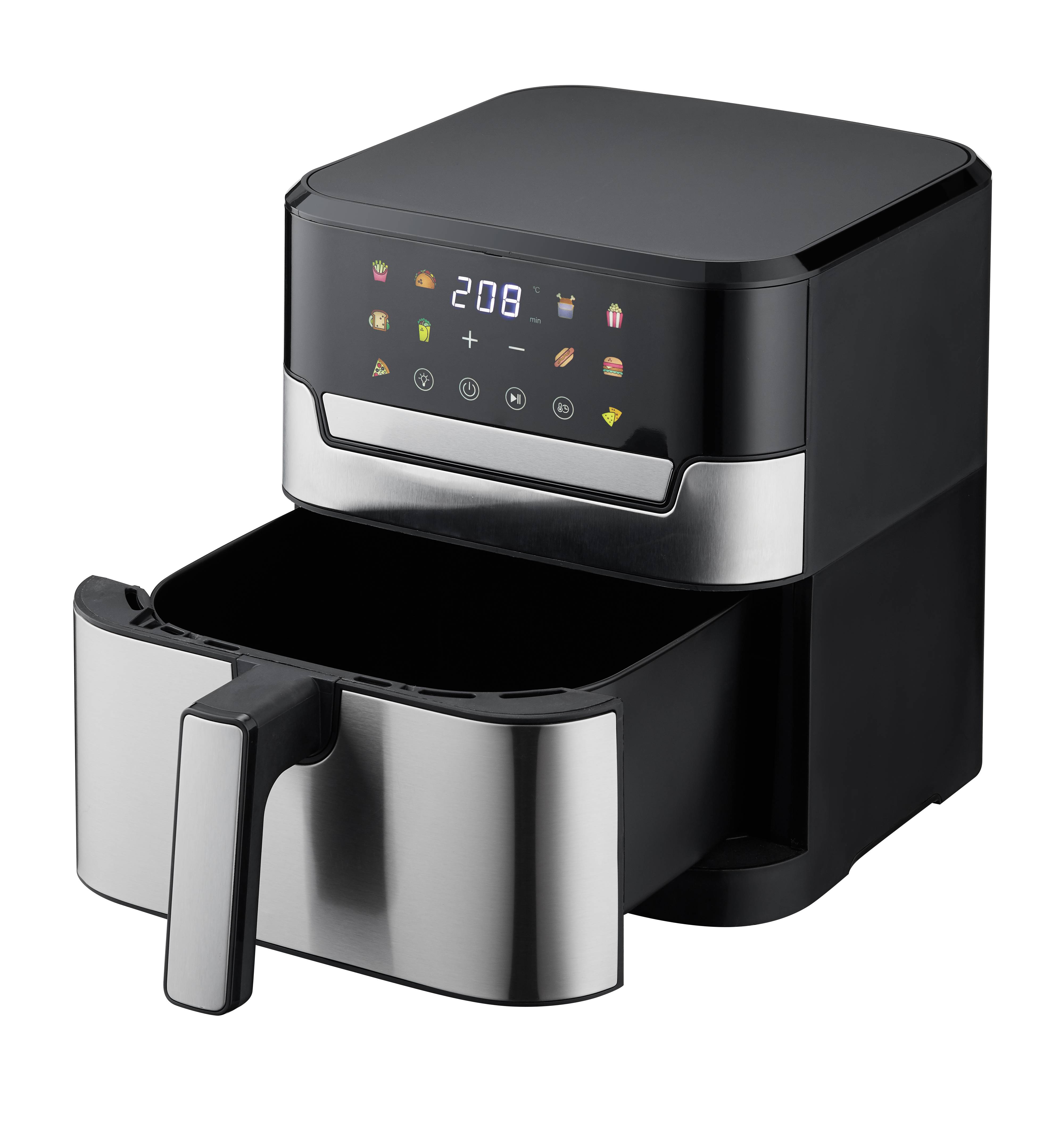 Smart Touch Screen Beautiful 6qt Digital Air Fryer 8 In 1 Custom Oil Free Electric Deep Hot