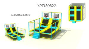 China Medium Size Eco - Friendly Kids Trampoline Park Galvanized Steel Pipe KP180827 wholesale