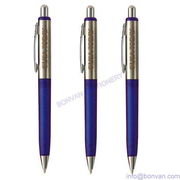 click promotional metal pen, push metal pen, click metal ballpen for promotional