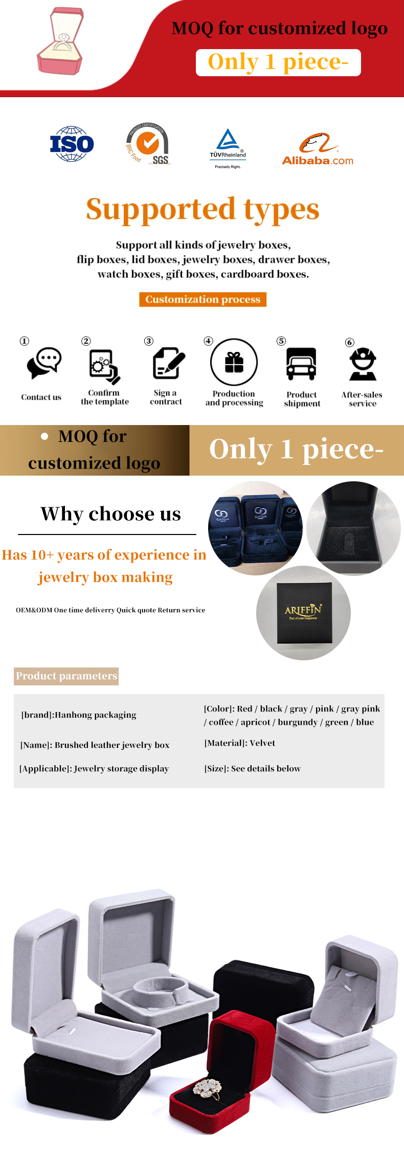 Wholesale Manufacturing Luxury Jewellery Box packaging Personalized Custom high end Necklace Bracelet Earrings Ring Packaging Velvet Jewelry Box with