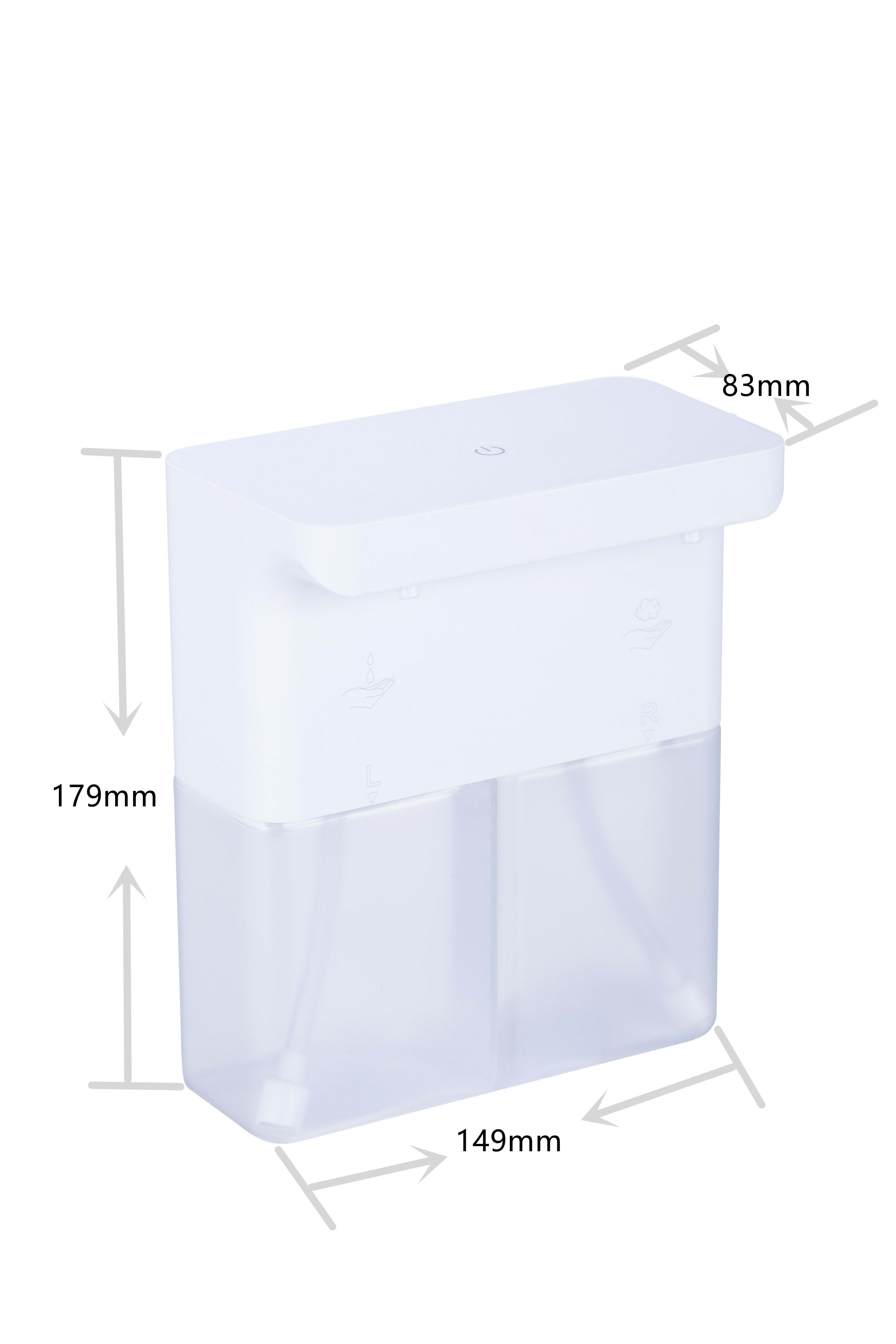 600ML Countertop Liquid Soap Dispenser CE ABS Wall Mounted Bathroom