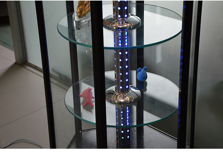 Generous Rotary Acrylic Display Showcase Mobile Lighting 53 * 53 * 100 Size Custom Color