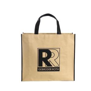 China Solid Gold Logo CMYK OEM 120gsm Non Woven Paper Bag wholesale