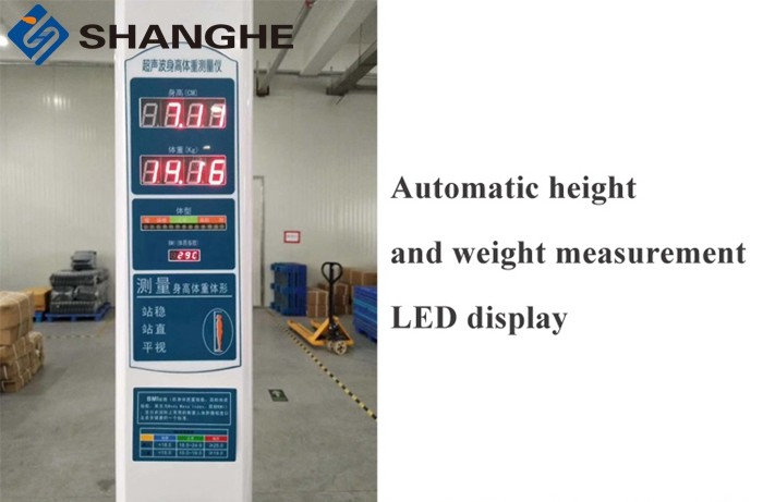 160kg Height And Weight Measuring Scale , Digital Clinical Weight Scales With Height Rod