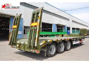 China High Capacity Low Loader Semi Trailer, Steel Heavy Duty Low Bed Trailers wholesale