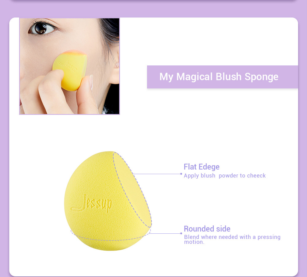 Jessup 5pcs 47g Makeup Puff Sponge Colorful Multifunctional