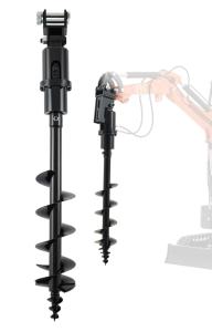 China Hydraulic Auger Drill Attachment For Mini Excavator 8&quot; Diameter 45&quot; Depth wholesale