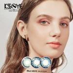 14mm HEMA NVP Natural Looking Colored Blue Eye Contact Lenses Zero Power
