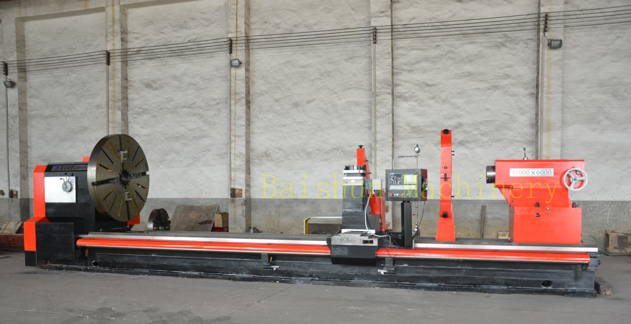 Large Diameter High Quality CK61200 CNC Heavy Duty Horizontal Lathe Machine