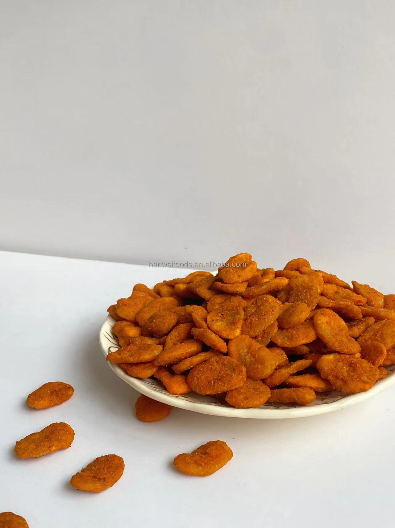 Spicy Flavor Fava Bean Snack Chili Coated Broad Bean Chips 5kg