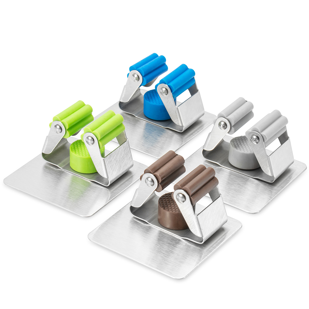 304 stainless steel Mop Handle Holder Wall mount Household Mop Handle Holder Reusable Tool Gripper