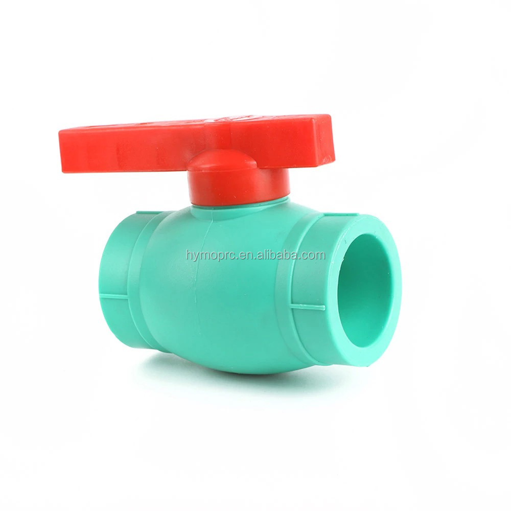 PPR Ball Valves in Green Color for OEM ODM Manufactured DIN8077 8078 Control Valves