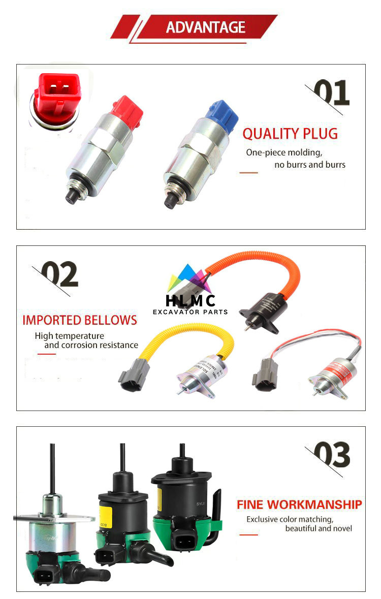 12V Fuel Cutoff Injection Solenoid E.S.O.S 17/105201 17-105201 17105201 JCB Loader Backhoe 2CX 3CX 1400B 1550B 1600B