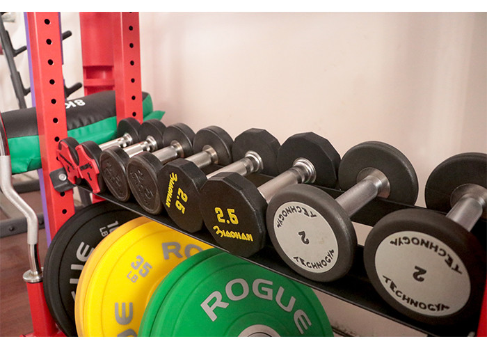 Weight Lfiting Rubber Dumbbells Rolling Prevent Durable Rust Proof High Safety