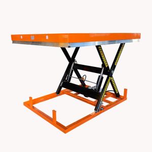 China Rated lifting capacity 1000kg Electric Single scissor Hydraulic Scissor Lift Tables Max height 990mm wholesale