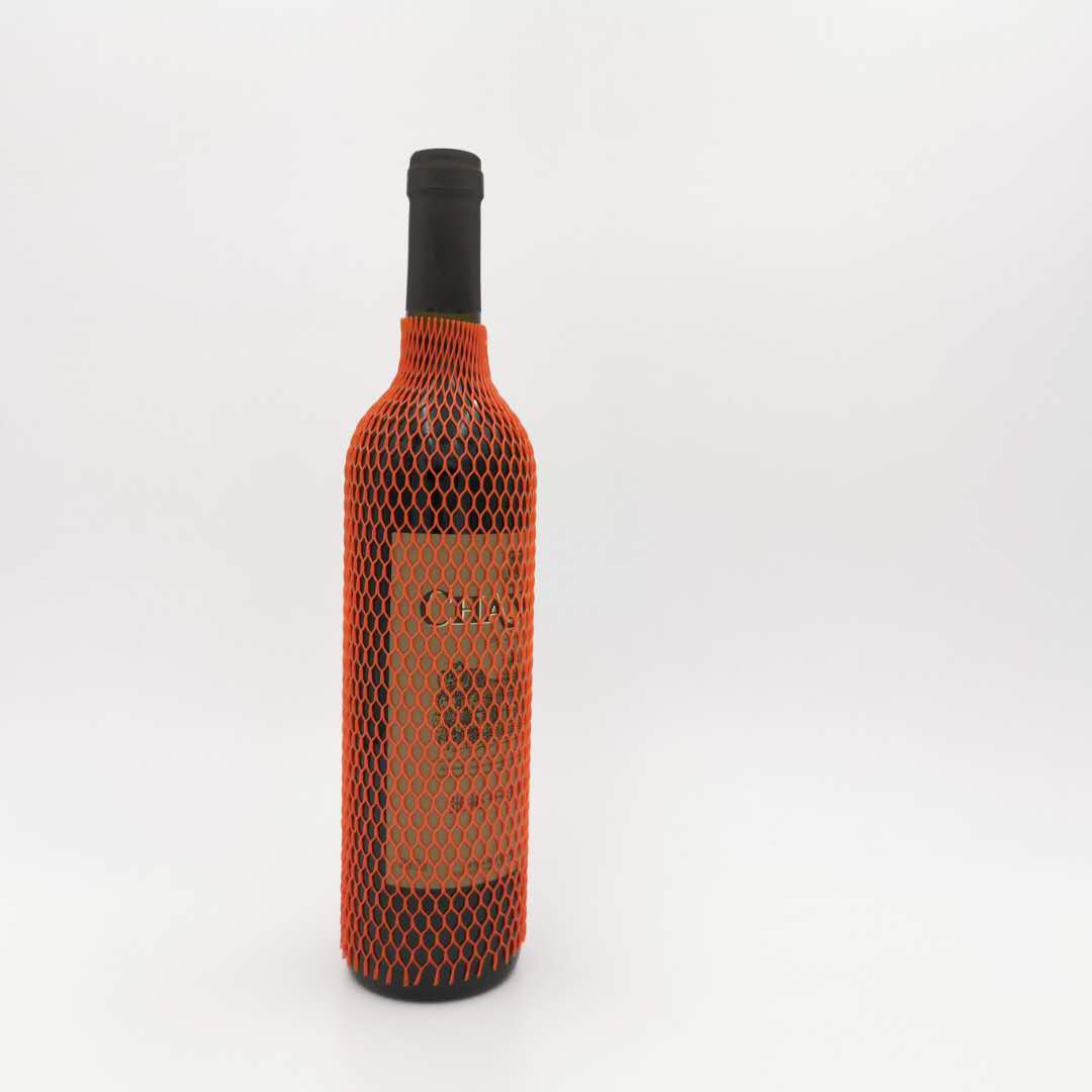 Plastic PE Wine Bottle Protective Sleeve Net Customized Length and Unlimited Length