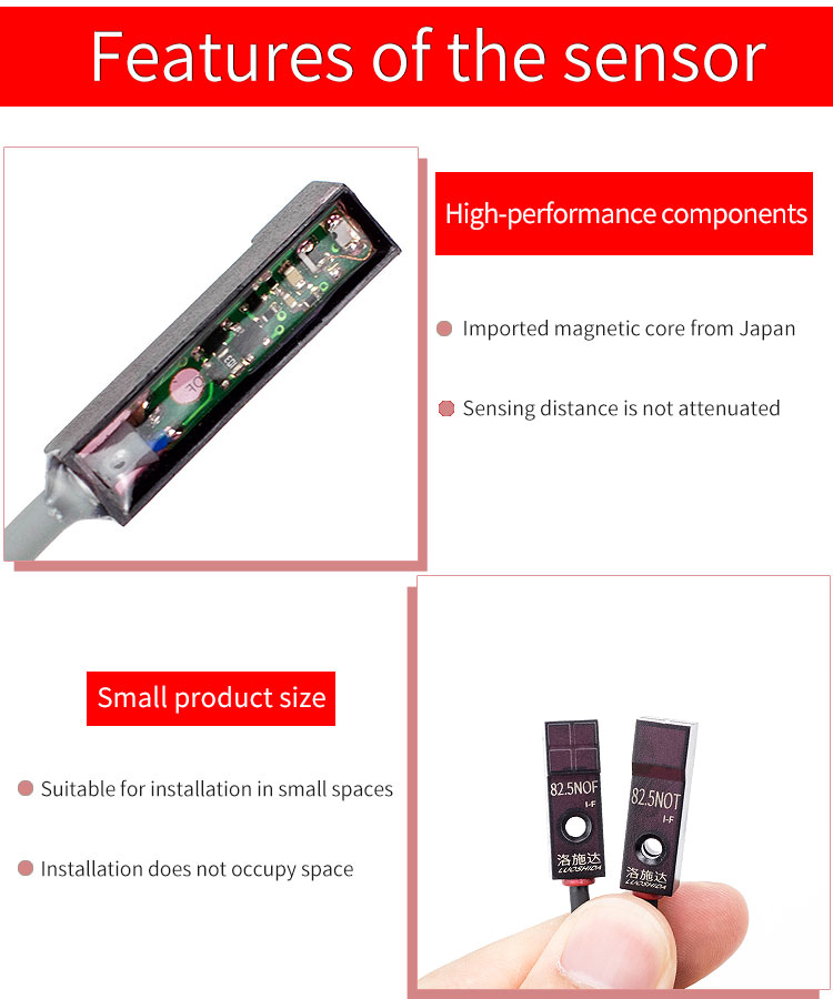 Small Square Inductive Proximity Sensor Q5 Q8 Q10 Non Flush PBT Housing