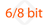 6/8 bit Selectable
