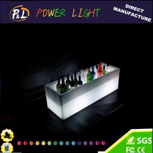 China Plastic Rechargeable Bar Furniture Square LED Ice Bucket wholesale