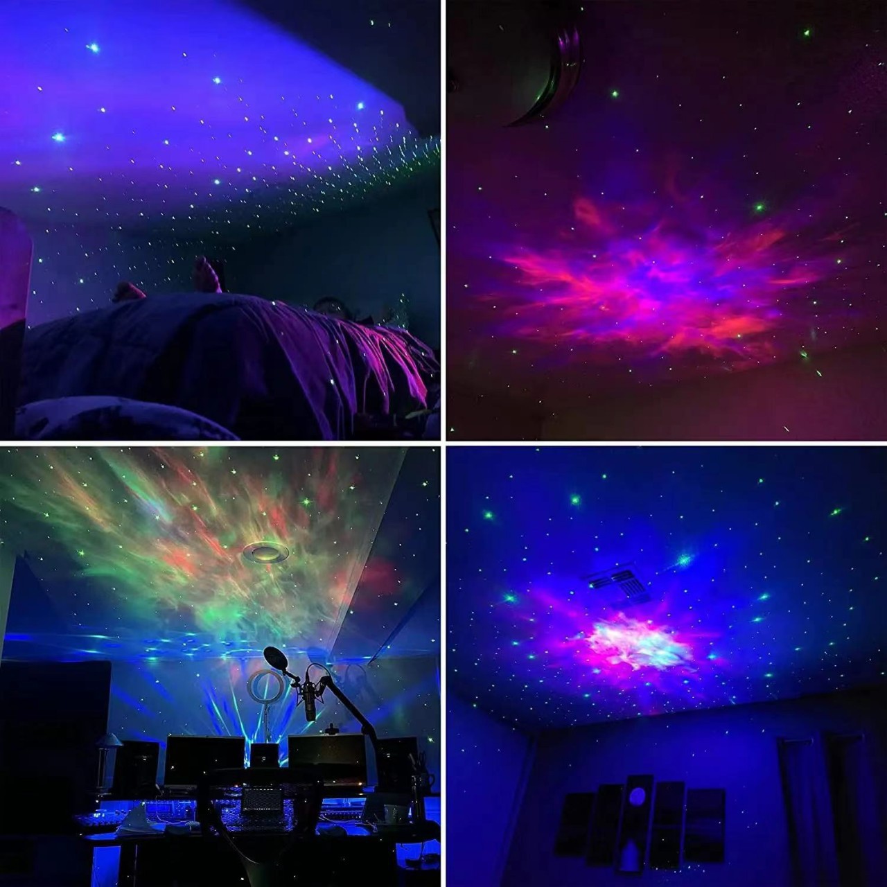 Smart Home LED Night Ceiling Light with Cloud Sky Aurora Projection Free Sample NO