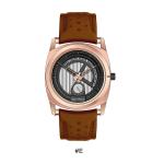 Japan Miyota 6P28 Leather Strap Watches Mens 3 ATM Watch Stainless Steel Case