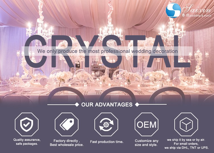 7 Arm 9 Arm Crystal Candelabra Glass Centerpieces Wedding 120CM