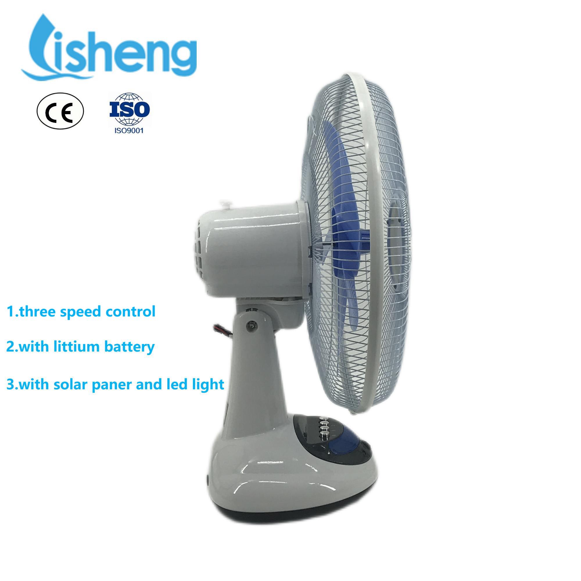 12V AC DC table fan 16 inch brush less motor portable table fan with adapter