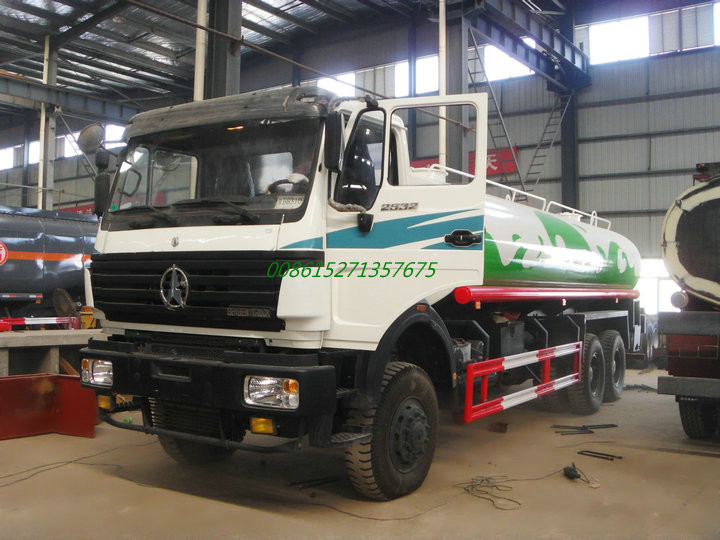 Beiben AWD off road Steel Water Tanker Truck 6x6 With Water Pump Bowser For Transport Clean Drinking Water 16-18cbm