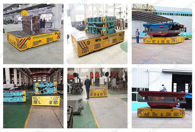 Machinery Works Handling Trailer Heavy Duty Motorized Flat Bed Die Transfer Cart