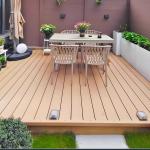 Manufacturer wood color Aluminum Alloy Floor Coated with TPE for your yard