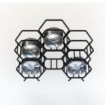 Metal Tube Frame Tyre Storage Rack Combined Hexagon Shape