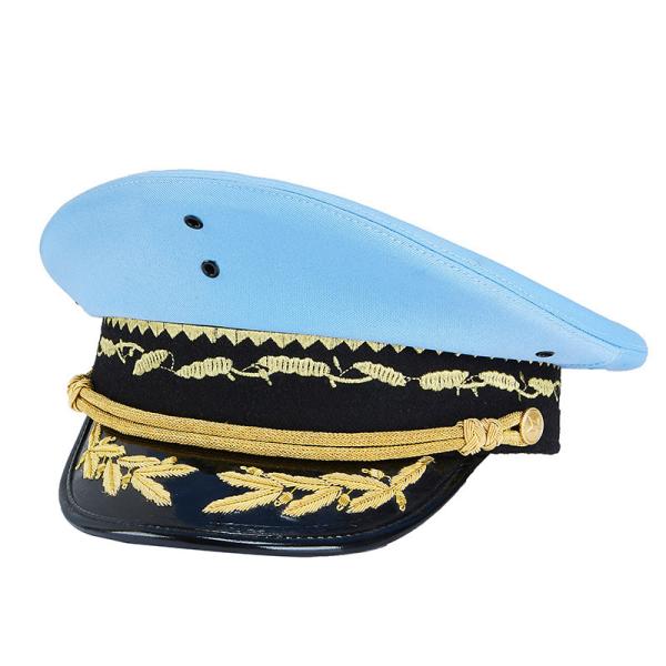 Officer Hat With Silk Embroidery Large Brim Aviation Pilot Security Guard Wide