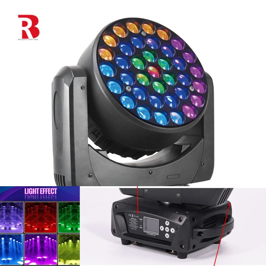 Vibrant Visual Effects RGBW 4in1 LED Moving Head Light for Music Performances
