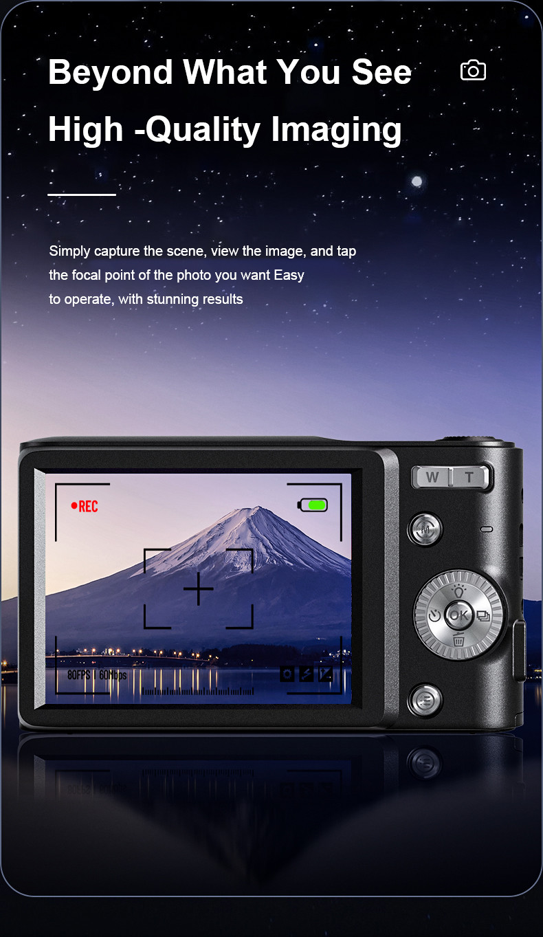 2.8inch 4K Digital Camera 16X Zoom Multiple Scene Modes Detachable Battery