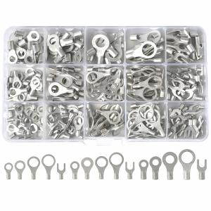 China Tin Plated Fork Non Insulated Terminals Lugs AWG 22-16 16-14 12-10 260PCS wholesale