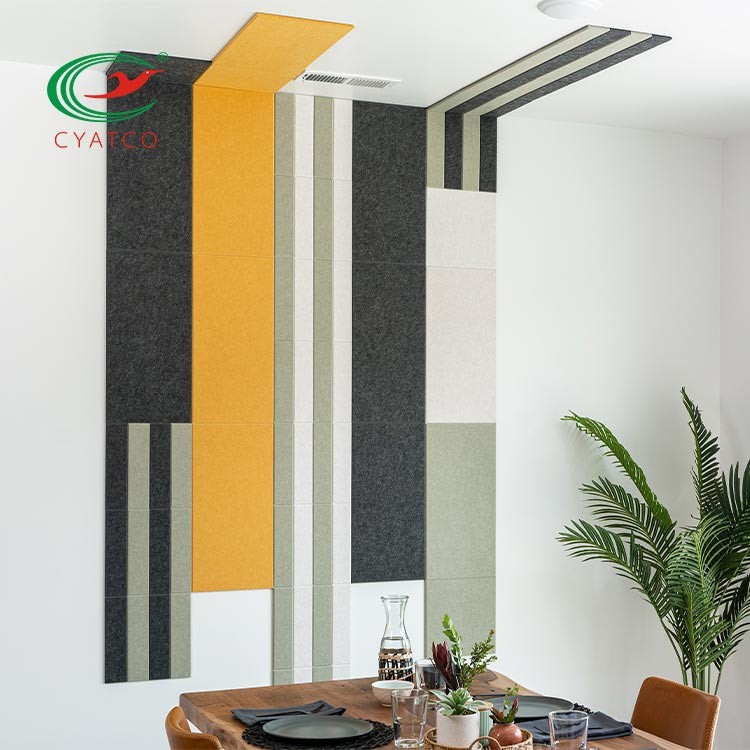Odorless Stable Acoustic Fiber Board , Multicolor Polyester Fiber Sound Absorption