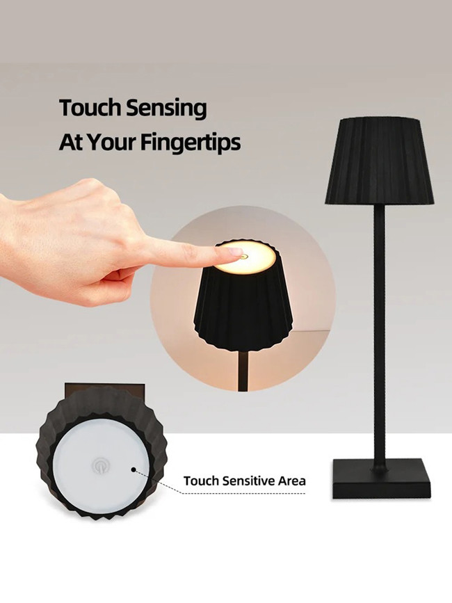 Eye Protection LED Table Lamp Cordless Rechargeable Battery Touch Control