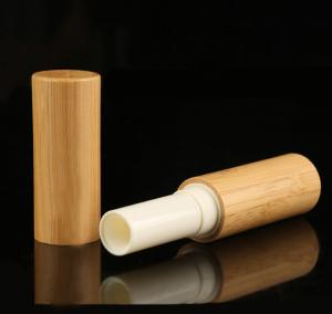 China 5ml Petg Bamboo Lip Balm Containers Screen Printing wholesale