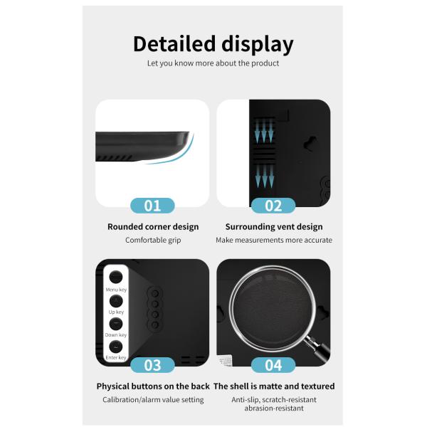 Large Digital Indoor Temperature Humidity Sensor Industrial Outdoor PM2.5 Formaldehyde air Quality Monitor Thermometer