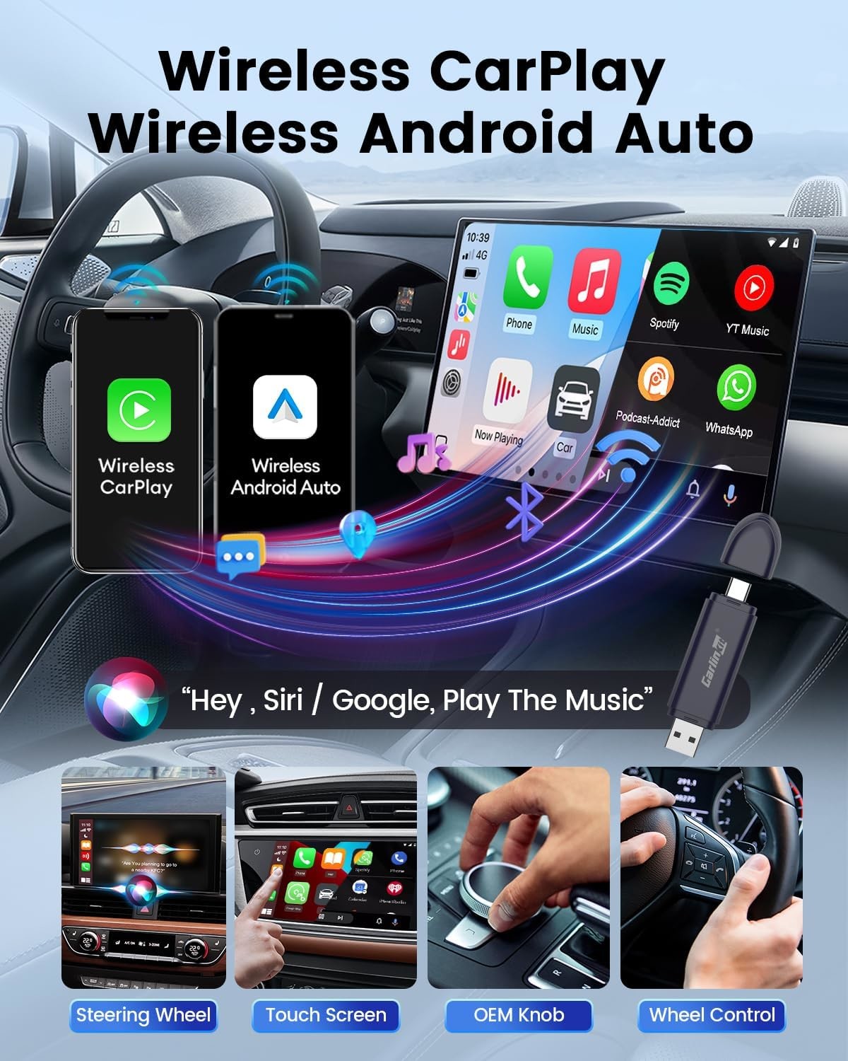 CPC200 Mini Se 5 Online Upgrade Stereos 2 In1 Wireless Car Play Adapter Android Auto Usb Carplay Carlinkit Ai Box